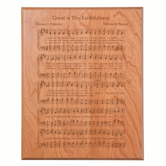 Sheet Music Wall Art Decor Plaque 12x15 - Great Is Thy Faithfulness