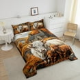thumbnail image 4 of Erosebridal Highland Cow Catlle Bull Bedding Full Comforter Set, Rustic Farmhouse Duvet Insert, Ultra Soft 3-Piece, 4 of 7