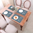 thumbnail image 6 of XMXY Woven Placemats Set of 4 PCS, Blue Masonic Geometry Table Mats Washable Heat Resistant Placemats, 6 of 6