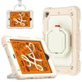 thumbnail image 1 of for iPad Mini 5th/4th Generation Case 7.9 inch 2019/2015, 360 Rotating Shockproof Cover with Stand, Handle, Shoulder Strap, Cream Rose Gold, 1 of 7