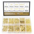 thumbnail image 1 of Kindroufly Kit Surtido De Separadores De Latón Para Placa Base Pcb 320 Piezas M2 Macho Hembra Hexagonal Separadores De Latón Espaciadores Tornillos Tuercas Kit, 1 of 5