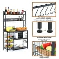 NAIYUFA Kitchen Bakers Rack with Baskets,5Tier Utility Storage Wood