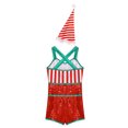 thumbnail image 4 of ZDHoor Girls Striped Candy Cane Christmas Costumes CrissCross Back Ballet Dance Gymnastics Leotard Bodysuits Red-D 8, 4 of 7