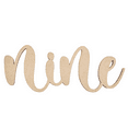 thumbnail image 1 of Krafty Supply Wood Number Word Nine, 4" Wide, 1/4" MDF, Wood Numbers, 1 of 4