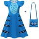 thumbnail image 4 of Vestido de seda color leche con estampado de tigre K-POP y mangas abullonadas para niñas, con bolso, estilo coreano, disfraz de actuación para niños, varios estilos, 100-150 cm, 4 of 5