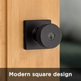 thumbnail image 4 of Pismo Square Keyed Entry Knob featuring SmartKey Security in Matte Black, 4 of 8