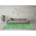 thumbnail image 3 of Ahgly Company Machine Washable Indoor Rectangle Persian Turquoise Blue Traditional Area Rugs, 7' x 9', 3 of 4