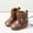 Brown, variant on Luogg Leather Western Boots Cowboy Bootie Soft Sole Nonslip Crib Shoes For Baby Toddler Girls Boys Baby Winter Boots Size 6-9 Months