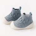 thumbnail image 3 of Ferjadq Baby Sock Shoes Soft Rubber Sole Non Slip Knit Upper Indoor Outdoor Learning Walk Socks for Infant Blue,2-3 Years, 3 of 7