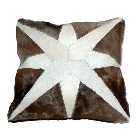 

Elegant 100% Leather Natural Hair On Leather Star Cushion Cover Cowhide Cushion Cover Multicolour Cushion-916
