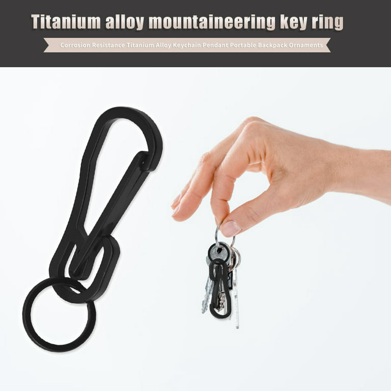 Stainless Steel Key Chain Carabiner Climbing Belt Buckles Key Ring (Silver)