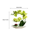 thumbnail image 2 of Ramo de flores artificiales Cateissary Orquídeas decoración hogar y oficina Verde, 2 of 6