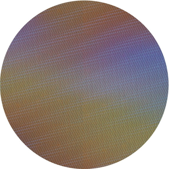 Ahgly Company Indoor Round Patterned Rose Dust Purple Area Rugs, 3' Round