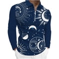 thumbnail image 4 of Blusa de manga larga con estampado digital de planetas coloridos y media cremallera para hombre Pompotops  oipoqjl28845, 4 of 4