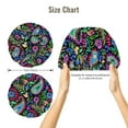 thumbnail image 5 of Kdxio Watercolor Floral Paisley Pattern Satin Bonnet Silk Bonnet Hair Bonnet for Sleeping Hair Bonnets for Women Curly Natural Hair, 5 of 6