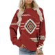 thumbnail image 2 of Puntoco Mujeres Otoño e Invierno Casual Folk-Personalizado Impreso Cuello Redondo Manga Larga Jersey Blusa Sudadera tops Puntoco Puntoco-957, 2 of 5