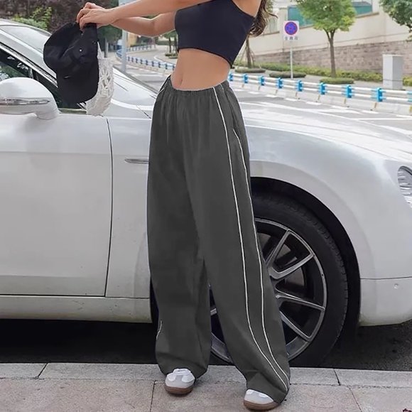 Women | Casual Pants for Women Loose Cargo Pants Pockets Low Rise Buckle Straight Leg Woven Everyday Wear