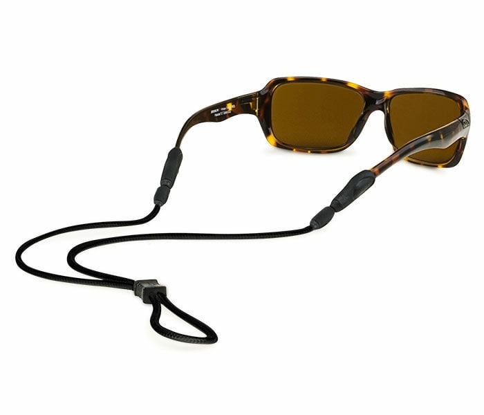 Croakies Black Terra System Adjustable Eyeglass Retainer, Woven Nylon Cord, Small/Medium, 1 Count