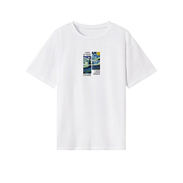 Camiseta para mujer verano moda suave cuello redondo cuello redondo camiseta para vacaciones en la playa SG