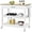 White, variant on AEGFKD Kitchen Island Cart on Wheels with Bamboo Tabletop, 3-Tier Rolling Kitchen Island Microwave Cart with Drawer, Detachable Towel, 3 Hooks, 17" D x 37.5" W, White