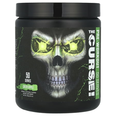 JNX Sports® The Curse! Pre-Workout Powder Green Apple 50 Serves