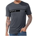 thumbnail image 2 of Donemore Men Printed Casual Pocket T-shirt Short Sleeve Round-Neck Top Blouses, 2 of 5