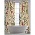 thumbnail image 6 of Sheer Curtains 84 Inches Long, Rustic Botanical Light Filtering Window Curtains for Living Room/Bedroom, Vintage Floral Wildflower Rod Pocket Voile Sheer Curtain Drapes, 52"W x 84"L, 2 Panels, 6 of 8