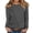 Dark Gray, variant on Women's Long Sleeve Top Warm Fleece Lined Thermal Winter Shirt Cozy Crewneck Blouse for Cold Weather M Size Black