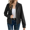 thumbnail image 1 of WRKEKC Cardigan Uni pour Femmes, Veste à Manches Longues, Style Minimaliste, Décontracté, 1 of 7