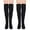 Black, variant on Deago 4 Pairs Women Thigh High Socks Extra Long Knit Winter Warm Thick Tall Long Boot Stockings Leg Warmers (Multicolor)