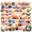 6A, variant on Cartoon Snail Theme Stickers, Waterproof Snail Theme Sticker for Water Bottle Laptop Phone Cases Planner Skateboard Luggage Helmet Party Favor Decor, Ideal for Adults Teens Teacher Rewards