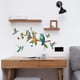 thumbnail image 3 of 3D Colorful Birds on Tree Branch Wall Art Sticker -Flower Hummingbirds Butterfly Wall Decal,Removable Flying Bird, 3 of 5