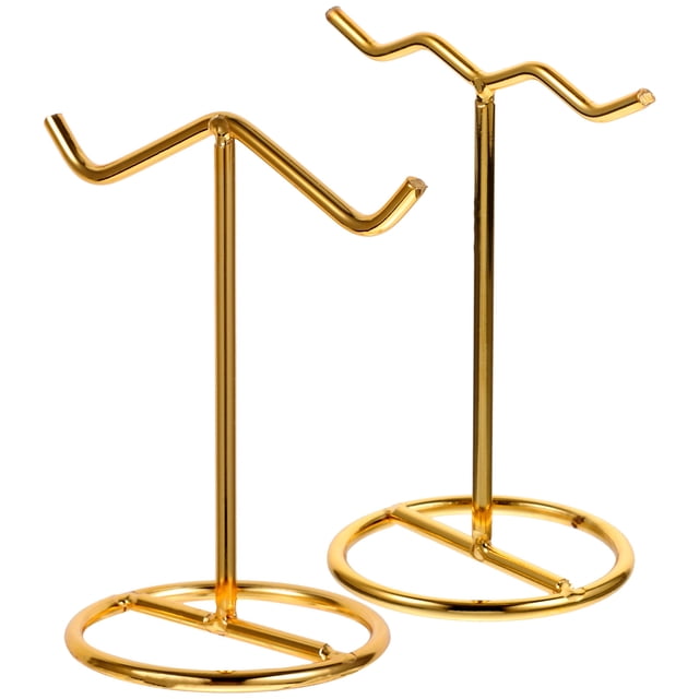 HAMPPLIES 2Ud Organizador Dorado De Metal Para Collares Y Aretes Uso En Tiendas Y Hogar