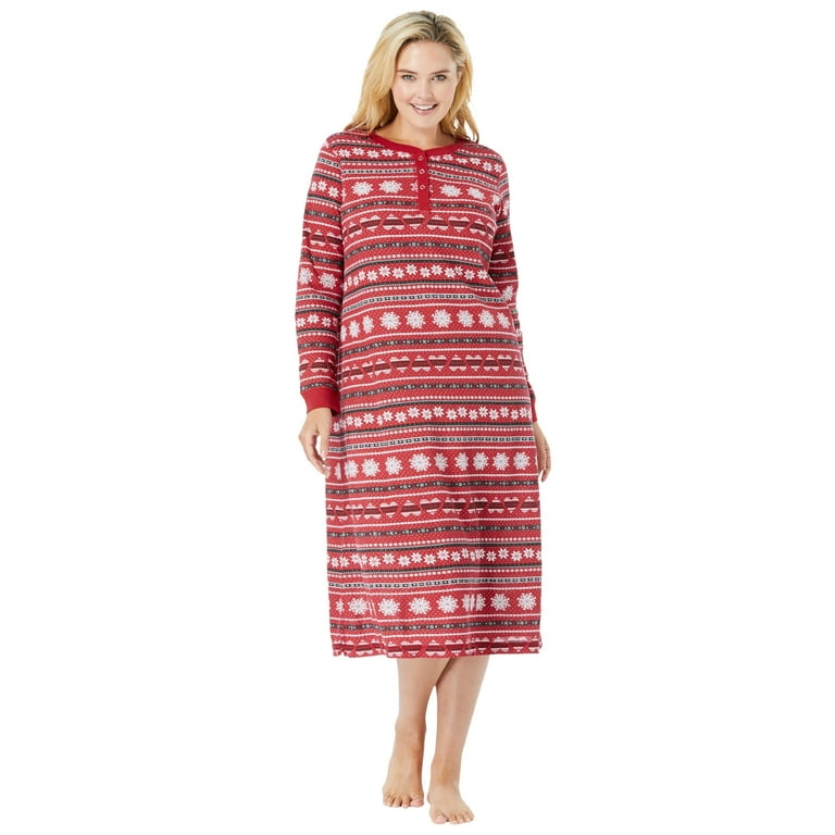 Thermal nightgown discount plus size