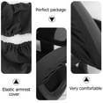 thumbnail image 4 of SHOWERORO 2pcs Backrest Chair Cover Black Polyester Dustproof for Office Use, 4 of 7