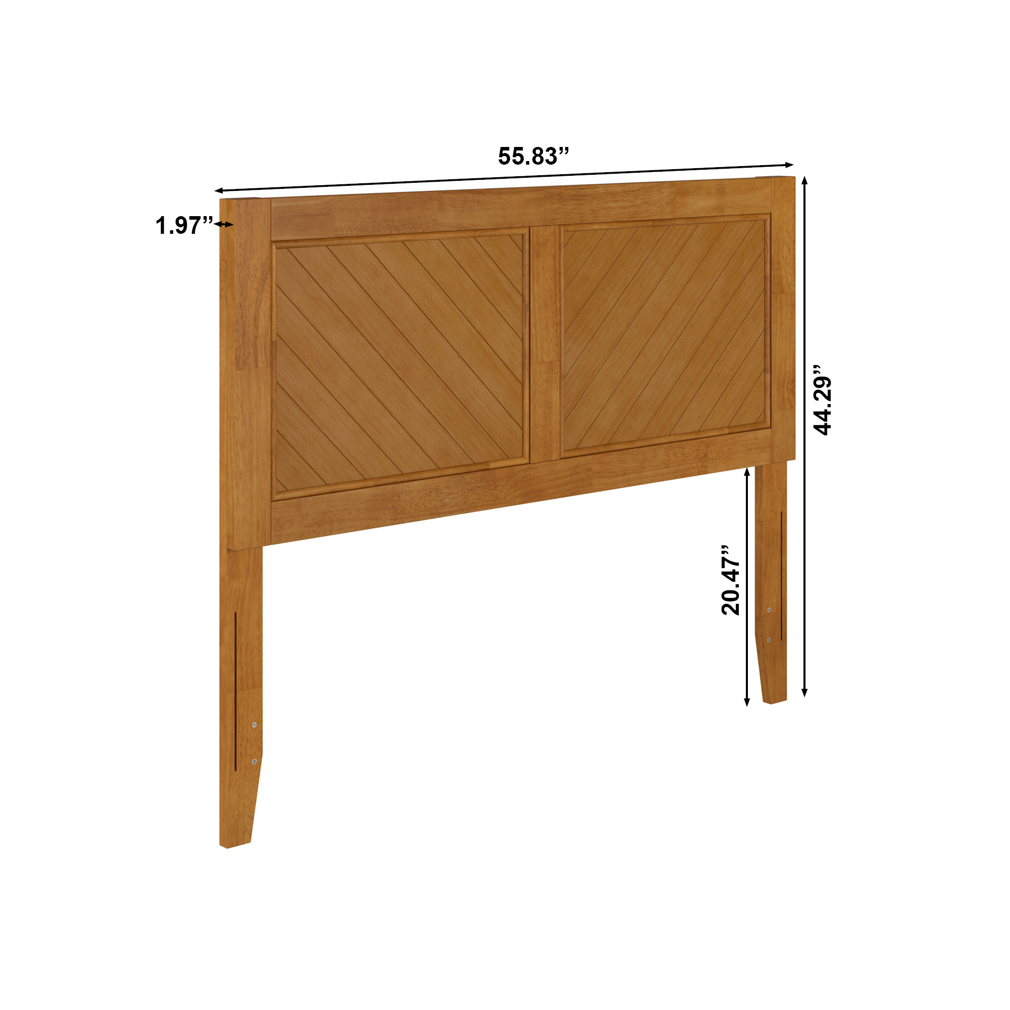 AFI Canyon Light Toffee Wood Rustic Farmhouse Headboard, Full