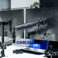 thumbnail image 3 of VIVO Triple Monitor Desk Mount, 2 Mechanical Arms + 1 Fixed, Screens up to 27", 3 of 8