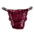 thumbnail image 3 of Victoria's Secret Bombshell Very Sexy Shine Bling Bikini Panty Burgundy Lace Size Small NWT, 3 of 3