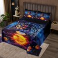 thumbnail image 2 of Leopard Quilt Set Galaxy Moon Cheetah Coverlet Set,Goth African Animals Bedspread Set Queen,Exotic Western Wildlife Quilted,Boho Decor, 2 of 5