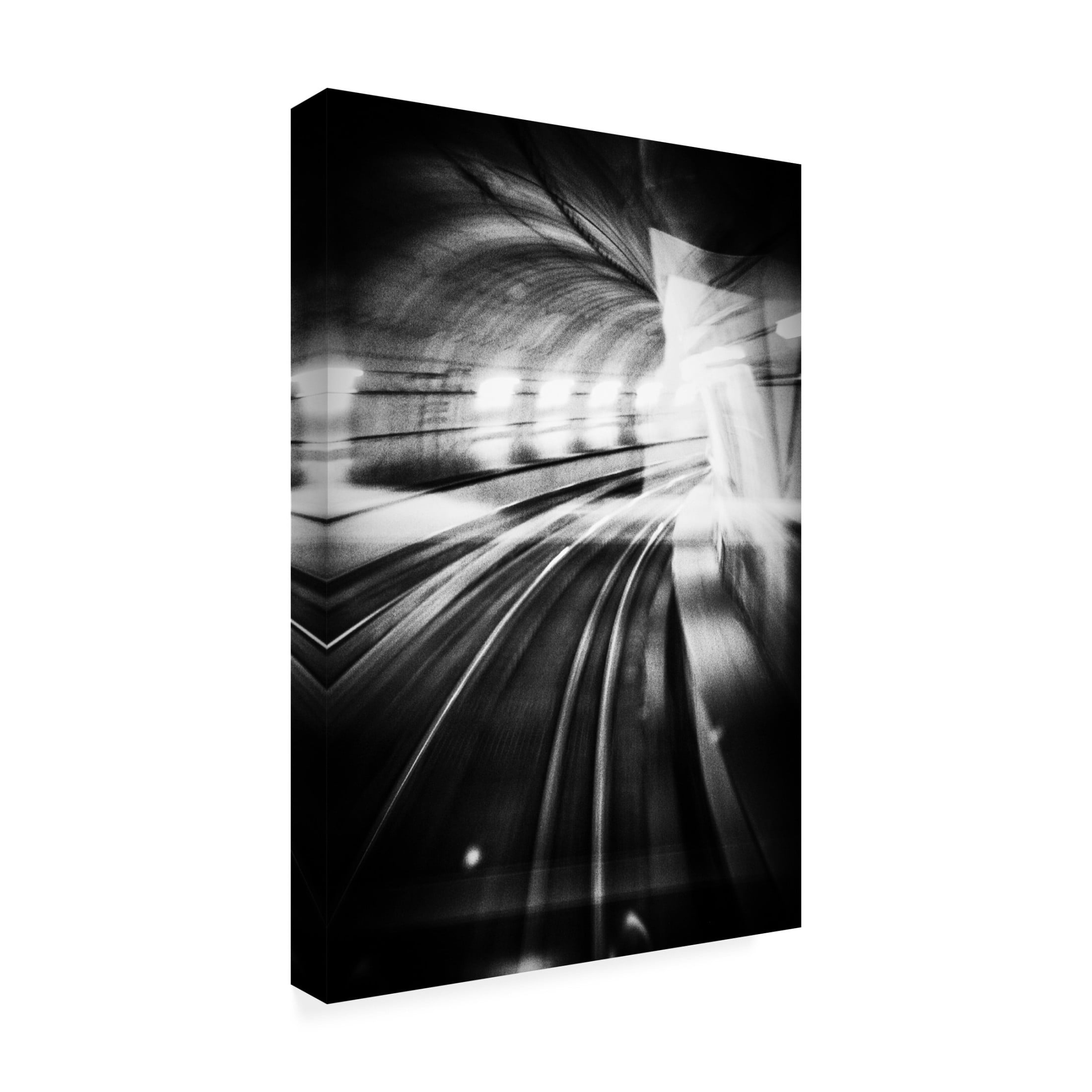 Canvas Wall Art - Mauro Bricchetti 'Metro Lights' Wall Art for Living Room, Bedroom, or Office D?cor by Trademark Fine Art - 16 x 24 Inches