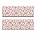 thumbnail image 2 of Floral Bench Cushion Set of 2, Japanese Sakura Tree Concept with Blossoming Flower on Delicate Branches, Standard Size Foam Pad and Decorative Cover, Rose Salmon Jade Green, by Ambesonne, 2 of 4