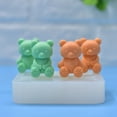 thumbnail image 2 of 4 Grid Large Gummy Bear Mold, Non-Stick Silicone Ice Cube Moulds Candy Molds Chocolate Molds, Party Home Dinner Festive Days Decoration, 2 of 9