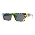 thumbnail image 2 of 80s Simple Square Angular Flat Top Rectangle Pow Sunglasses Pop Art Print, 2 of 4