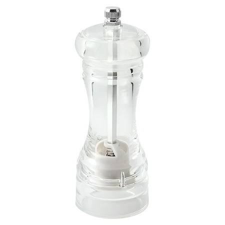 ACDANC Manual Salt Mill - Transparent Adjustable Grinder for Rock Salt - Acrylic,Clear,5"es