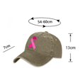 thumbnail image 3 of ibiyuan Women's Baseball Caps Mens Hats Women's Cancer Awareness Month Printed Washed Baseball Cap for Outdoor Sports and Daily Wear, 3 of 3
