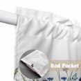 thumbnail image 4 of Swag Valance Curtains for Windows, Navy Blue Wildflowers Light Filtering Kitchen Curtains with Rod Pocket, Spring Pastoral Botanical Floral Window Treatment Valances for Living Room, 28x36 - 2 PCS, 4 of 9