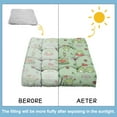 thumbnail image 6 of Green Frog Print Meditation Cushion - Thick Square Floor Pillow with Nature Forest Pattern for Yoga & Sitting, 4.7" Fluffy Support, 6 of 7