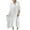 White, variant on Elainilye Fashion Dresses for Women 2024 Plus Size Summer Casual Loose Turn-down Collar Slit Solid Long Sleeve Long Dresses,Green