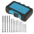 thumbnail image 1 of Juego de brocas para mampostería con punta de carburo de 15 Uds. De 3-10mm para azulejo de ladrillo de hormigón, embalaje en caja de plástico azul, 1 of 8
