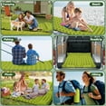 thumbnail image 3 of Camping Sleeping Pad Extra Thick Durable Camping Inflatable Sofa Bed Outdoor Beach Mattress with Pillow for Backpacking Hiking Traveling,-Green, 3 of 7